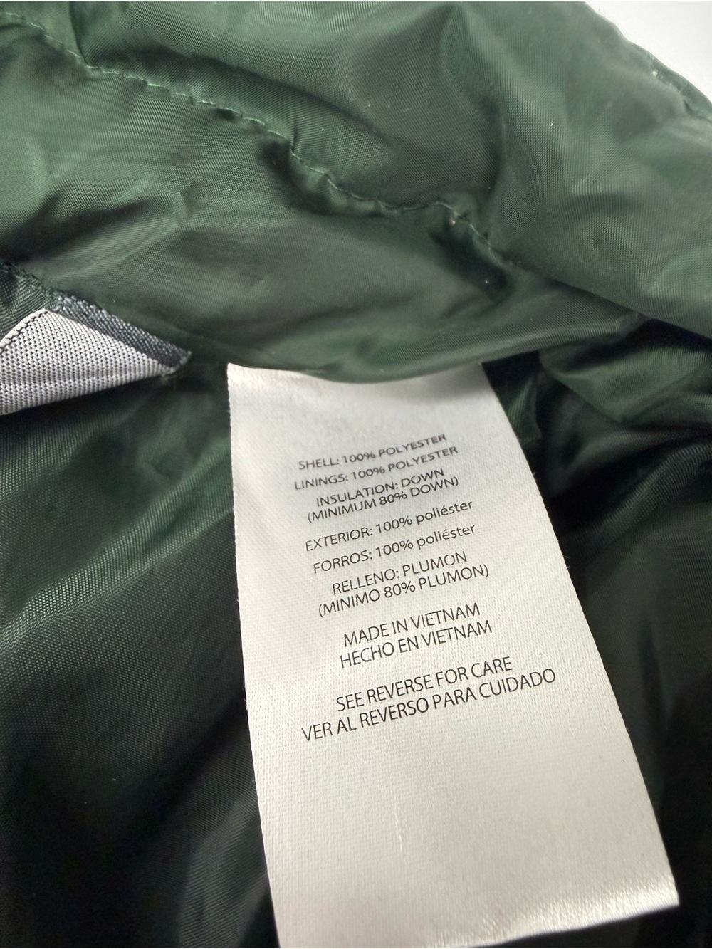 Eddie Bauer Mens Large Down Puffer Jacket Green Hooded 650 Fill EB650 Zip Coat - Picture 6 of 8